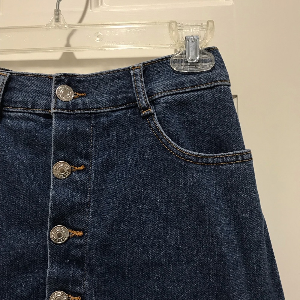 Mango Denim Button Down Skirt - Picture 2 of 6